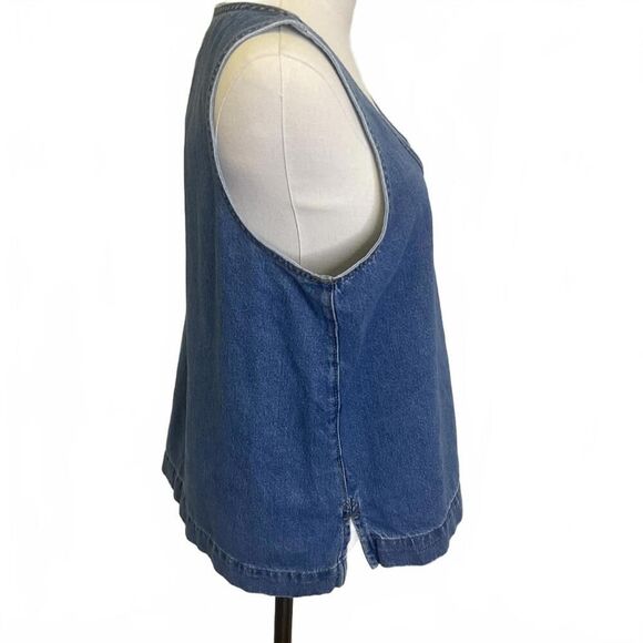 Brand New Universal Thread Women's Size Small Medium Wash Denim Sleeveless Top - Picture 3 of 10